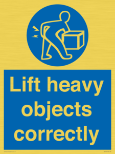Lift heavy objects correctly